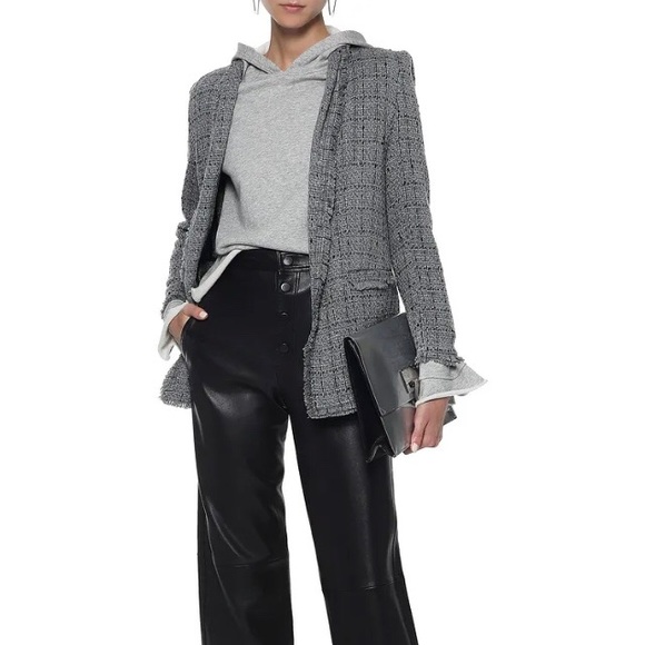 IRO Rare Quanto Checked Boucle-Tweed Blazer Jacket - Picture 5 of 16